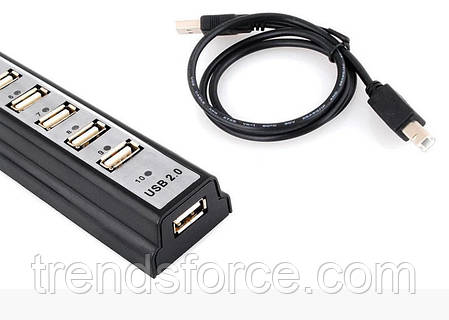 Розгаліч Usb Hub 10 Ports 220V 180888, фото 2