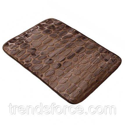 Килимок у ванну кімнату антиковзаючий бавовняний 45х70 см Bathlux Stone 10107, фото 2