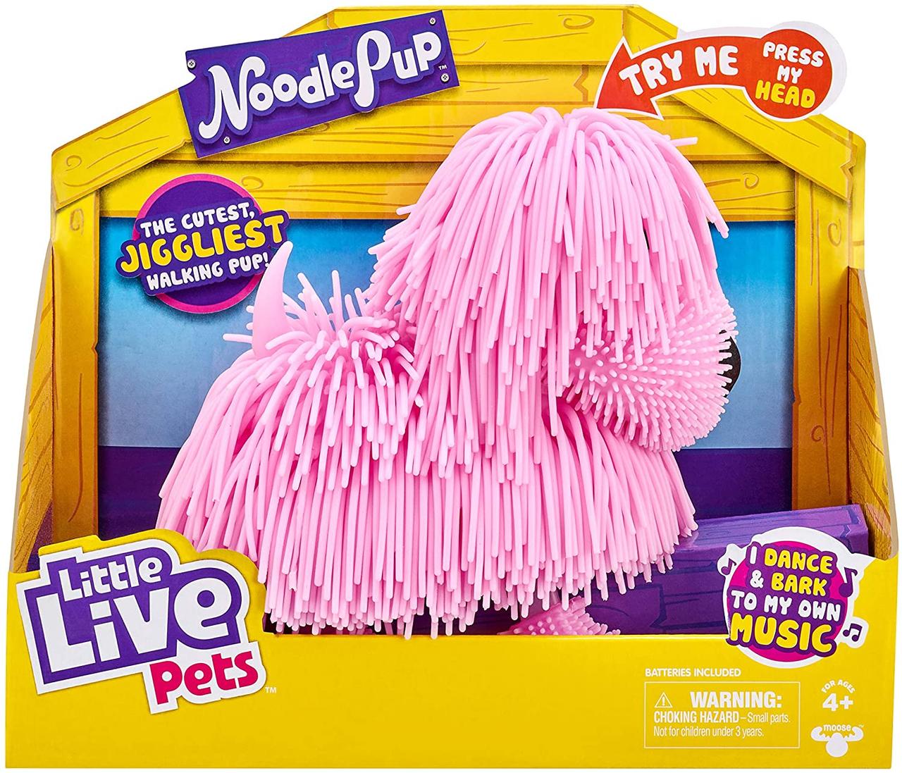 Інтерактивне цуценя Локшина рожеве Little Live Pets Noodle Pup, фото 1