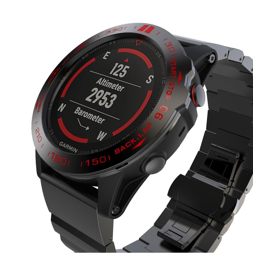Захисне кільце для Garmin Fenix 5x. Червоне захисне кільце для годин AL1770-35