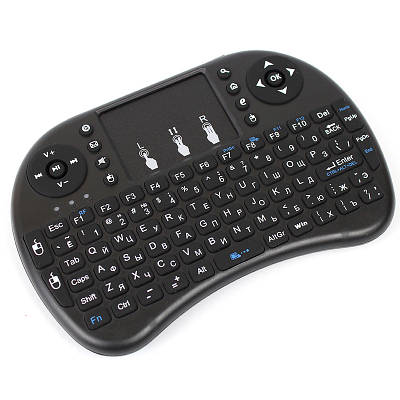 Бездротова клавіатура з тачпадом Protech Mini Keyboard Airmouse I8 Чорна 149871