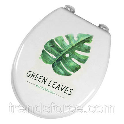 Сидіння з кришкою для унітазу Bathlux Green Leaves 50510, фото 2