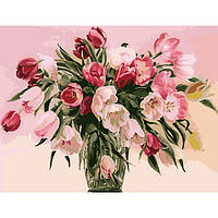 Картина за номерами 40х50 див. Ідейка (без коробки) Тюльпани у вазі (КНО 1072)