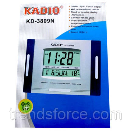 Електронні настільні цифрові годинник KK 3809N 179336, фото 2