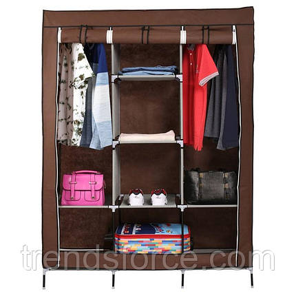 Складаний тканинний шафа органайзер Wardrobe 88130 коричневий 150718, фото 2