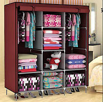 Складаний тканинний шафа органайзер Wardrobe 88130 коричневий 150718, фото 2