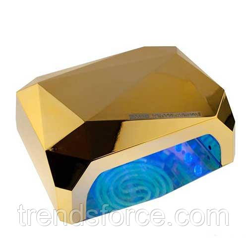 Гібридна лампа для манікюру Sun Diamond Ccflled 36W Золота 183001
