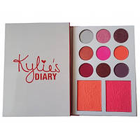 Палетка теней и румян Kylie Diary Pressed Powder Palette 174776