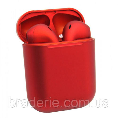 Бездротові навушник inPods 12 V5.0 з кейсом, red metallic