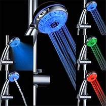 Лійка насадка для душу з сильним напором Led Shower 3 color 149584, фото 3