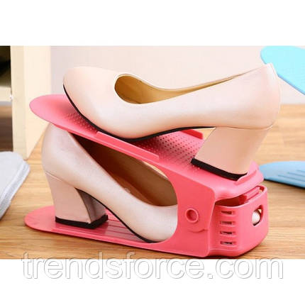 Підставка для взуття Double Shoe Стійки Рожева 179973, фото 2