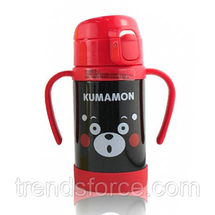 Дитячий пляшка для води з ручками і поїлкою Kumamom червоний 148919, фото 2