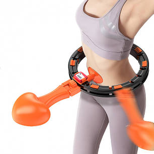 Масажний обруч хулахуп розбірної Massaging Hula Hoop Exerciser чорний 130256, фото 2