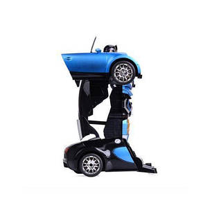 Машинка-трансформер з пультом Bugatti Robot Car Size 112 Синя 154260, фото 2