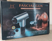 Портативний ручний масажер для тіла 2 покоління м'язовий чорний Fascial Gun 176951, фото 2