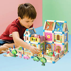 Дерев'яний іграшкове Містечко Blocks Toy 268 елементів в упаковці