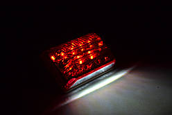 Габаритний ліхтар LED SIDE LAMP 12Вольт Червоний + підсвітка білого кольору