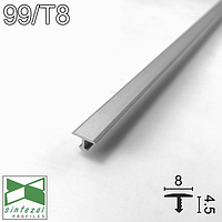 Торцевий з`єднувальний поріжок для керамічної плитки Profilpas, 8x4.5х2700мм.