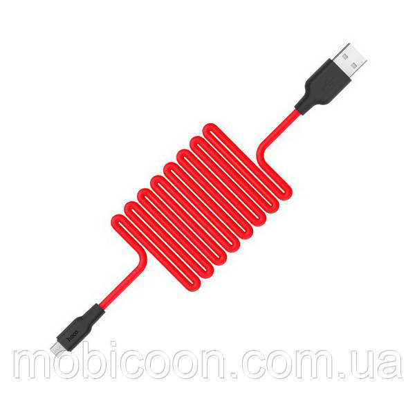 Зарядка USB кабель Hoco X21 USB для Huawei P8 Lite Micro USB Red, фото 1