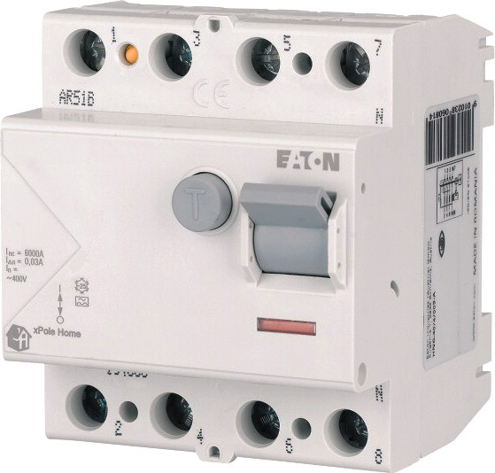 Диф. реле Eaton HNC xPole Home 4p 63A 30mA 197295