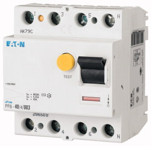Диф. реле Eaton PF6 4p 63A 30mA 286512