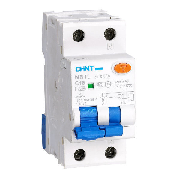 Дифавтомат Chint NB1L 1+Np 16A 10kA 30mA C 203107