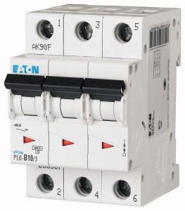 Авт. вимикач Eaton PL6 3p 10A B 6kA 286587