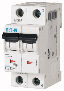 Авт. вимикач Eaton PL6 2p 32A C 6kA 286570