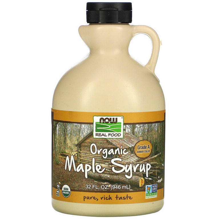 Органічний кленовий сироп NOW Foods "Organic Maple Syrup" середній бурштиновий, клас А (946 мл)