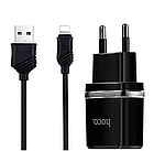 Мережевий зарядний пристрій Hoco C76A 18W Speed Cource PD3.0 (з кабелем Lightning) для iphone 12/12 pro Black, фото 3