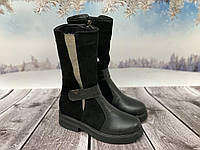 Зимние кожаные сапоги для девочки Masheros р.34 (21,5 см), мод.2717