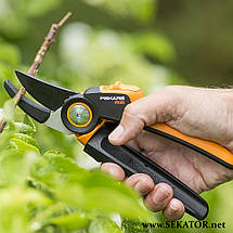 Секатор контактний (з коваделком) Fiskars / Фіскарс PowerGear X (L) PX93 (1023629/111013), фото 5