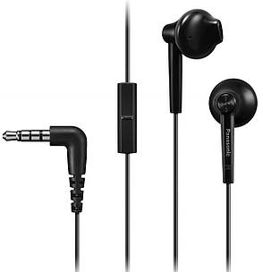Наушники вкладыши вакуумные с микрофоном Panasonic RP-TCM55GC-K Черный, фото 1