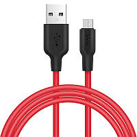 Заряджання USB-кабель Hoco X21 USB для Samsung Galaxy J4 2018 (J400F) micro USB Red