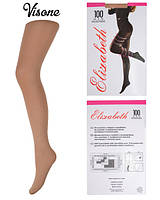 Капронові колготи microfibre ТМ Elizabeth 100 den бежеві розмір 3