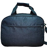 Сумка дорожня 28х40 чорна S000148, фото 4