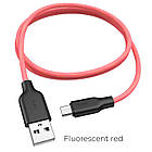 Заряджання USB-кабель Hoco X21 USB для Samsung Galaxy J4 Plus 2018 (J415F) micro USB Red, фото 7