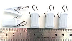 Прищіпки для гардин пластикові з гачком (100 шт.)