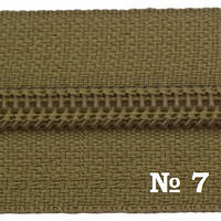 Блискавка No 7 спіральна (вита) метрова, колір хакі
