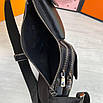 Чоловіча шкіряна нагрудна сумка H.T leather слінг, фото 7