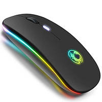 Бездротова безшумна миша (без Bluetooth) і з RGB світлодіодним підсвічуванням