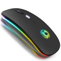 Бездротова безшумна миша RGB (без Bluetooth) і світлодіодним підсвічуванням