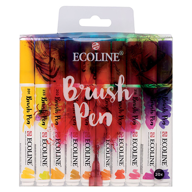 Набір акварельних маркерів Ecoline Brushpen 20 кольорів