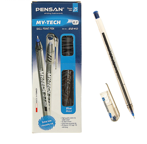 Ручка My-TECH ( дублікат 2240-BK) синя /12уп, 60бл, фото 1