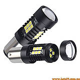 Автолампи 1156 P21W 21 LED BA15S світлодіодні габарити стопи задній хід поворот стоп, фото 6