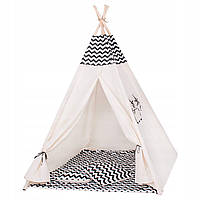 Детская палатка (вигвам) Springos Tipi XXL TIP02 White/Black