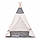 Дитячий намет (вігвам) Springos Tipi XXL T2702 White/Black, фото 10