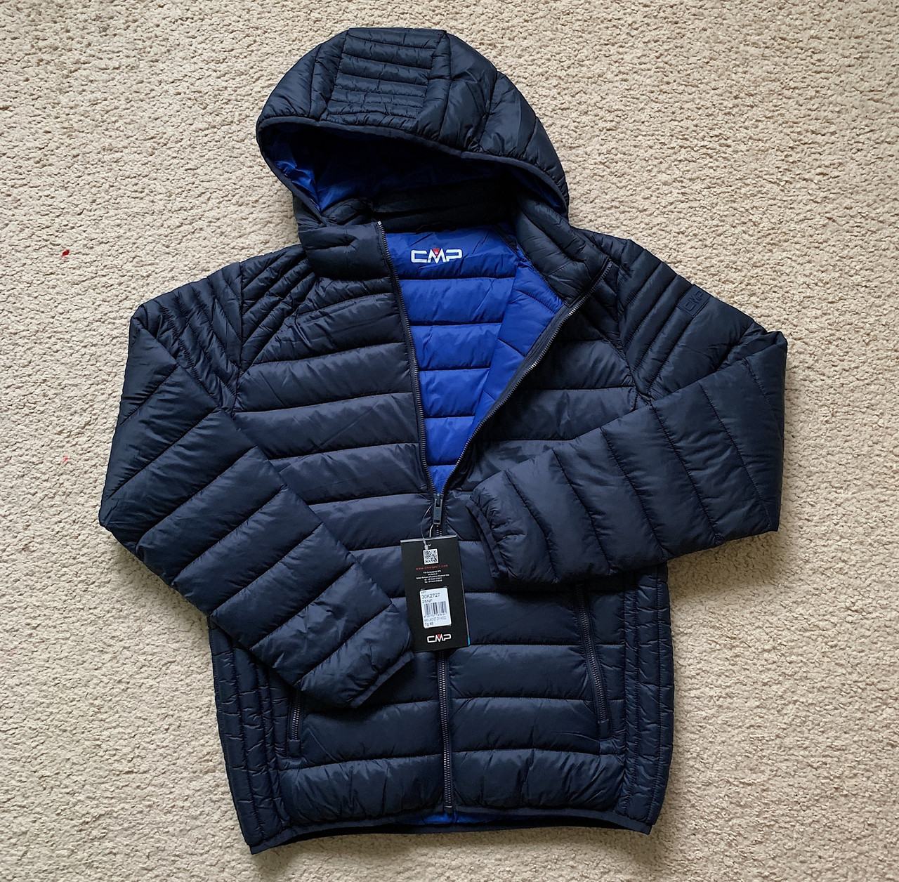 Чоловіча зимова куртка пуховик CMP Man Jacket Zip Hood Blue 30K2727-25NF Оригінал