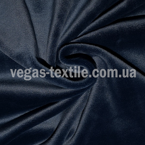 Тканина Велюр плюш (Спорт) стрейч Темно-синій