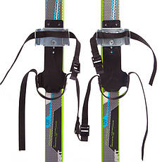 Бігові лижі дитячі ZELART 120 см в комплекті з палицями 100 см SK-0881-120B, Синій, фото 2